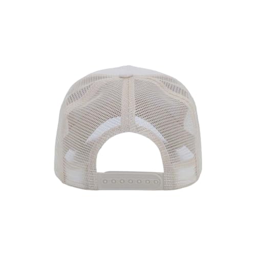 ZH 12 Pack Seamless Mesh Back Baseball Caps, 5 Panel Trucker Hats Bulk for Men and Women，Blank Caps - color: Beige