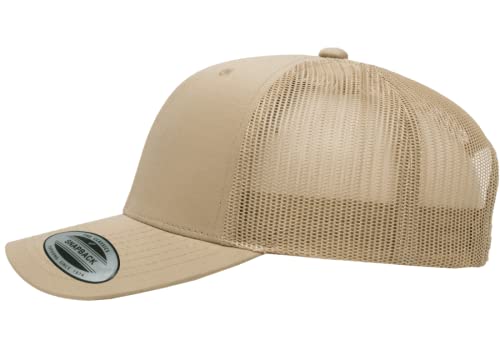 L2K Classics Plain Trucker Mesh Cap Baseball Cap - Mens Hats Trucker Hats for Men - color: Khaki