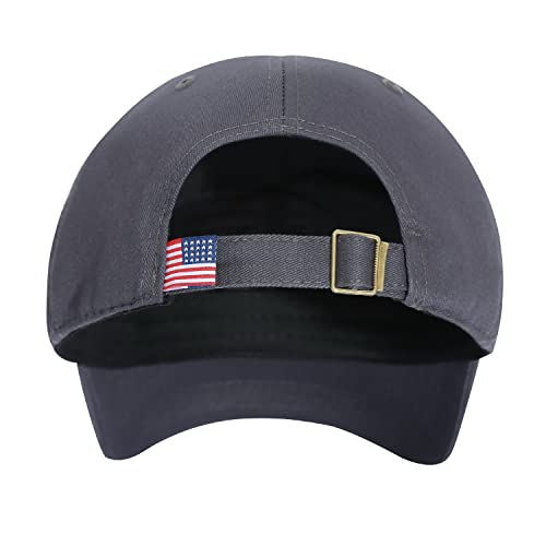 IIN American Flag Baseball Cap for Men Women Low Profile USA Army Tactical Operator Military Plain Dad Hat - color: Flag-dark Gray