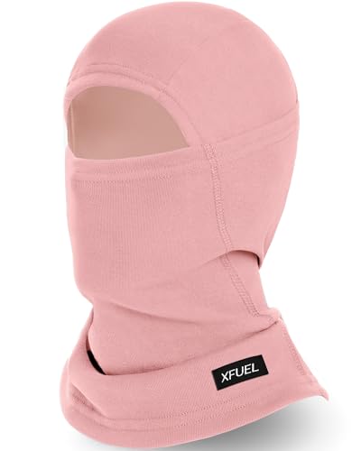 Ski Mask Balaclava for Men Women Windproof Thermal Winter Full Face Mask Cold Weather Skiing Snowboarding Neck Gaiter - color: Pink