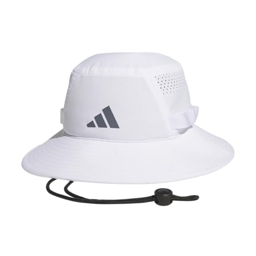 adidas Men's Victory Bucket Hat Boonie - color: White/Onix Grey/Black/5, size: Large-X-Large
