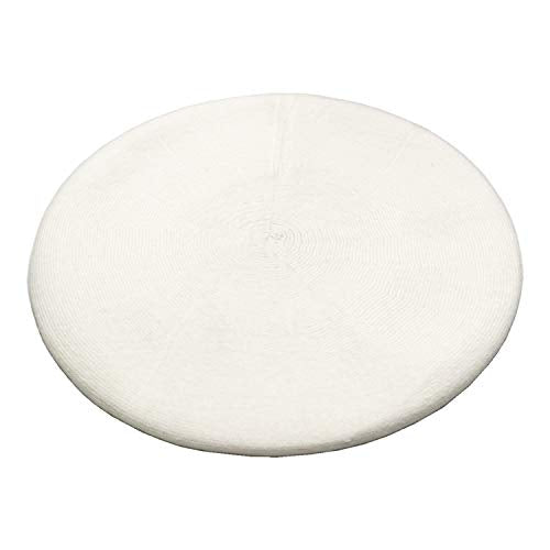 Wheebo Reversible Solid Color French Beret Hat for Women and Girls - color: White