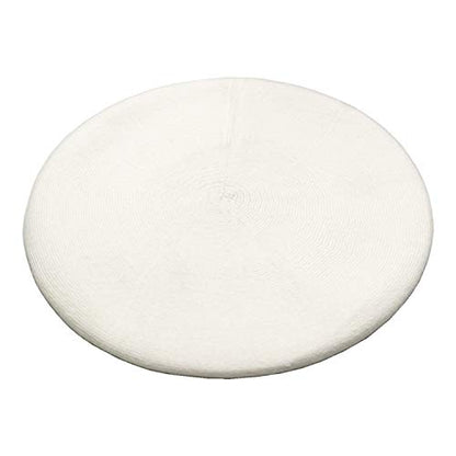 Wheebo Reversible Solid Color French Beret Hat for Women and Girls - color: White