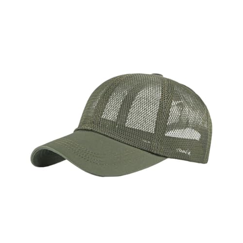 FASHIXD Mesh Baseball Cap for Men Women Summer Breathable Trucker Hats Adjustable Outdoor Sports Running Hats - color: Green