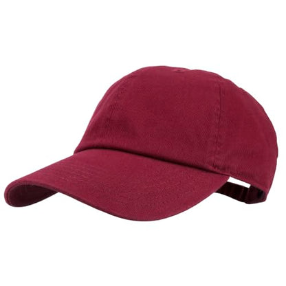 Gelante Baseball Cap Dad Hat 100% Cotton Polo Style Plain Blank Adjustable Size. - color: Wine