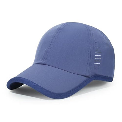 HH HOFNEN Quick Dry Baseball Hat Unstructured Athletic Golf Cap Women Men - color: 1-navy