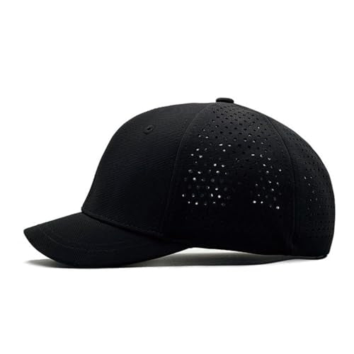 Short Brim Stretch Fitted Baseball Caps Men's Mesh Breathable Structured Cap Curved Brim Elastic Closed Back Hat K359 - color: Navy Mesh