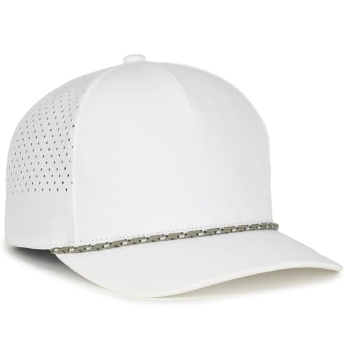 Outdoor Cap OC551 Mesh Back 5-Panel Hat – Bulk Packs Available, One Size - color: White