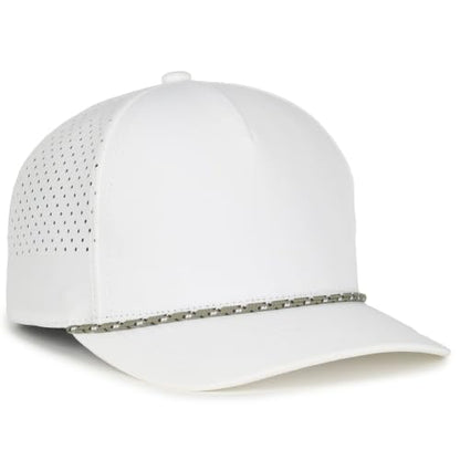 Outdoor Cap OC551 Mesh Back 5-Panel Hat – Bulk Packs Available, One Size - color: White