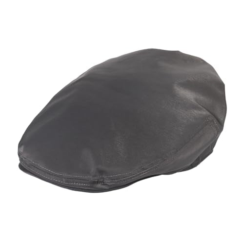 Newsboy Flat Cap for Men Waxed Cotton Cabbie Hats for Men Gatsby Irish Ivy Cap Summer Waterproof Golf Driving Hats - color: Gray-waterproof and Anti-uv, size: Medium