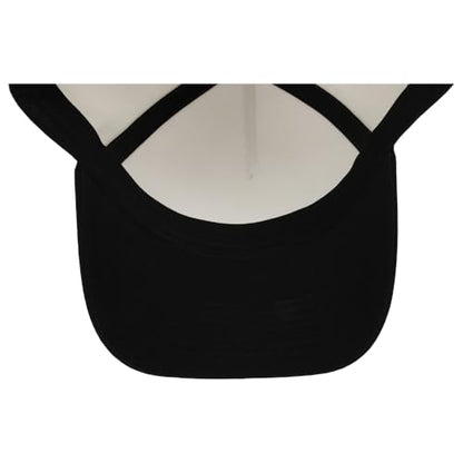 Lids Blank Hook Shot A-Frame Adjustable Snapback Hat – Breathable Mesh & Lightweight | Curved Bill | One Size Fits Most - color: Ivory/Black