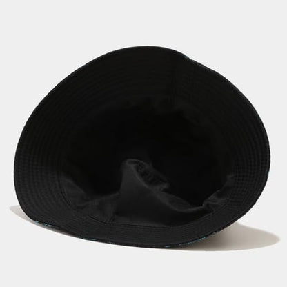Quanhaigou Bucket Hats Unisex Summer Travel Beach Fisherman Cap for Men Women Teens - color: Black Blue Tree