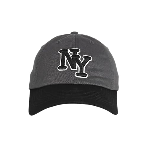 NY 3D Embroidered Dad Hat - New York Baseball Cap - color: Charcoal-black