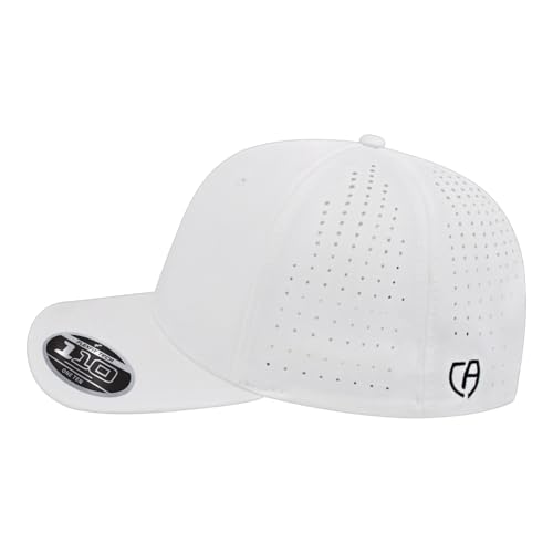 Cap America i8533 Flexfit 110 Performance 6-Panel Adjustable Snapback Cap - color: White
