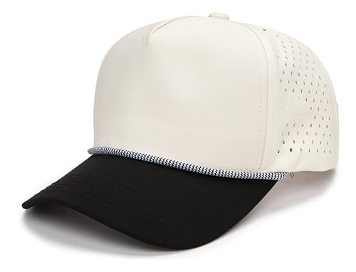 Funky Junque Golf Trucker Hat - color: Black/Beige