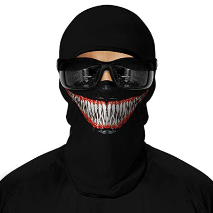 Obacle Balaclava Face Mask for Men Women Motorcycle Ski Hunting Cycling Fishing - color: Teeth With Red Lip Smile