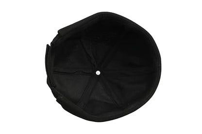 Cotton Docker Cap, Unisex Brimless Cap, Men Skull Cap, Brimless Beanie Hat, Men Women Cuffed Hat. - color: Black