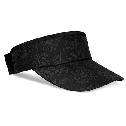 Headsweats Unisex Adult Lightweight Performance Running Sun Visor - color: Black/Floral