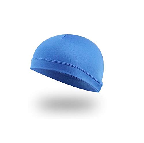 Helmet Skull Caps Sport Cycling Sweat Wicking Helmet Liner Quick Dry Running Hat for Men and Women - color: Dark Blue