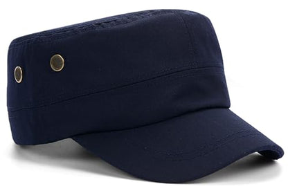 Unisex Basic Cadet Army Caps Everyday Military Style Hat - color: Navy Blue 1