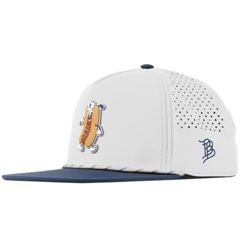 Branded Bills Hot Dog Buddy Flat 5 Panel Rope Hat for Men - color: White/Orion