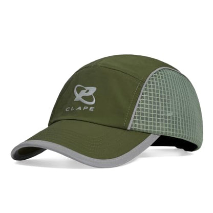Croogo 5 Panel Running Hat Quick-Drying Lightweight Mesh Baseball Cap - color: Olive Green