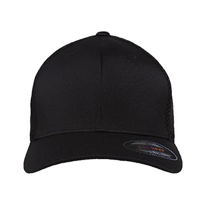 Flexfit 6533 Ultrafibre & Airmesh Lightweight Stretch-Fitted Cap - color: Black, size: Small-Medium