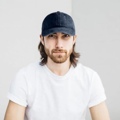 Edoneery Baseball Cap for Men and Women, Low Profile Washed Cotton Dad Hat - color: Navy-1
