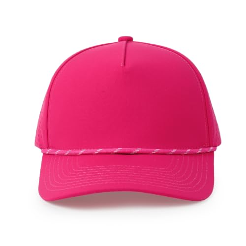 HH HOFNEN Quick Dry Baseball Cap Snapback Golf Trucker Hat for Men Women - color: Hotpink