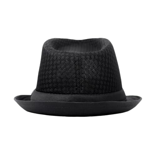 The Hat Depot Light Weight Classic Soft Cool Mesh Crushable Fedora hat - color: Black, size: Large-X-Large