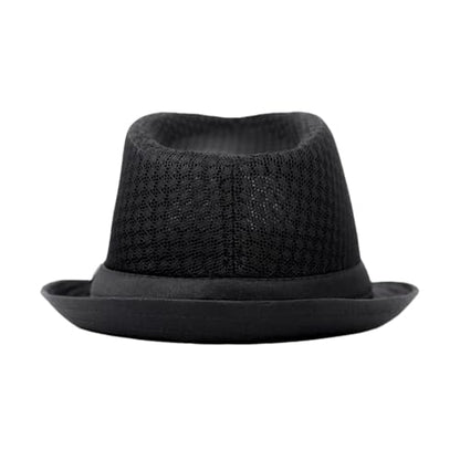 The Hat Depot Light Weight Classic Soft Cool Mesh Crushable Fedora hat - color: Black, size: Large-X-Large