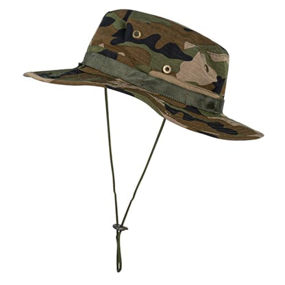 Rosoz Sun Hats for Men Women Bucket Hat UPF Protection Wide Brim Boonie Hat - color: 1pack-jungle Camo