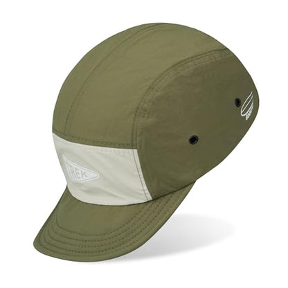 Clakllie Quick Dry Short Brim Hats for Men 5 Panel Running Hat Waterproof Baseball Cap Outdoor Hiking Hat Flat Bill Cadet Cap - color: Cdus-bssd2567-army Green