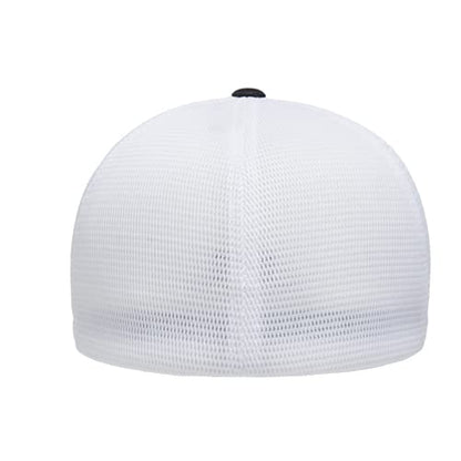 Flexfit Melange Unipanel Trucker Cap - color: Black/White, size: Large-X-Large