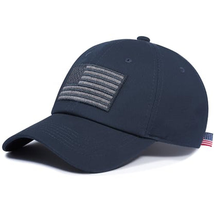 American Flag Hat, Adjustable Fit USA Baseball Cap for Men Women, Dad Hats, Outdoor Ball Caps for Casual Wear - color: Navy