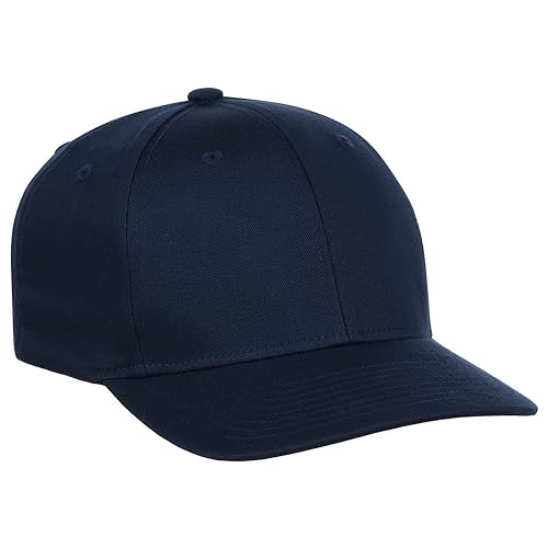 Lids Blank All Star Classic Structured Stretch Fitted Baseball Cap – Curved Bill Hat for Men and Women - color: Navy, size: Large-X-Large