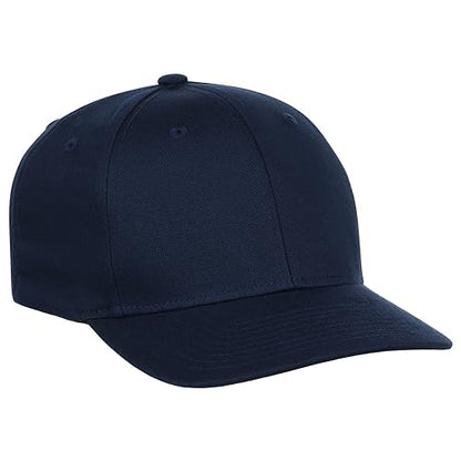 Lids Blank All Star Classic Structured Stretch Fitted Baseball Cap – Curved Bill Hat for Men and Women - color: Navy, size: Large-X-Large