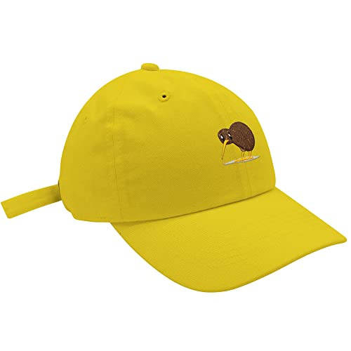 JPAK Kiwi Bird Baseball Cap Embroidered Cotton Dad Hat - Funny - color: Yellow