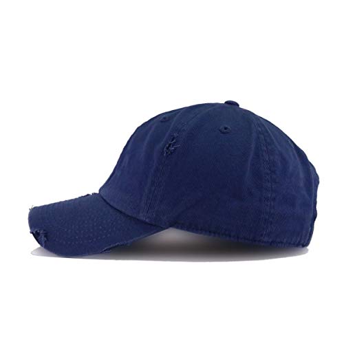 Green Alien Vintage Baseball Cap Embroidered Cotton Adjustable Distressed Dad Hat - color: Navy