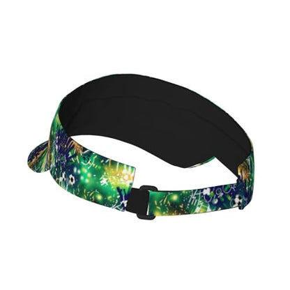 Adjustable Lightweight Open Top Sports Sun Visor Hat Cap for Golf Tennis - color: Soccer People Crowd Silhouette