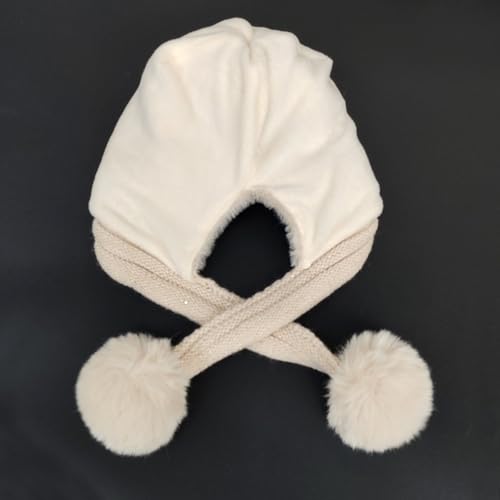 HUAMULAN Women Winter Sherpa Knit Beanie Hats with Pom Poms Ear Flaps - color: Xz3123-mise