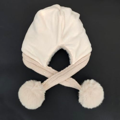 HUAMULAN Women Winter Sherpa Knit Beanie Hats with Pom Poms Ear Flaps - color: Xz3123-mise