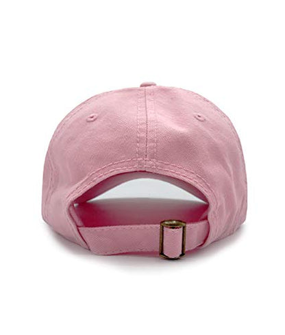 Riot Society Mens Embroidered Adjustable Dad Hat - color: Hibiscus Embroidered (Pink)