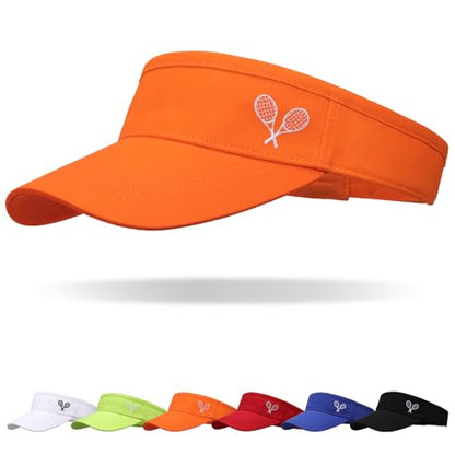 WILLPORT Kids Adjustable Cotton Visor Sun Hat,6-12Y - color: Orange