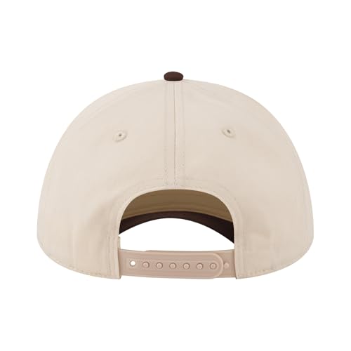 TOPTIE 5 Panel Trucker Hat Snapback Adjustable Cotton Sun Cap for Men - color: Brown Beige