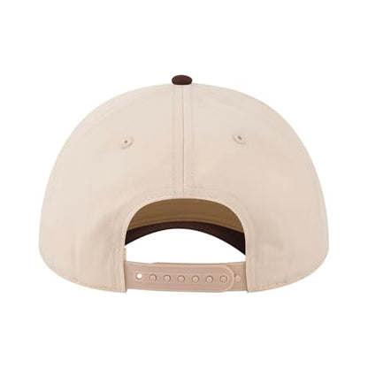 TOPTIE 5 Panel Trucker Hat Snapback Adjustable Cotton Sun Cap for Men - color: Brown Beige