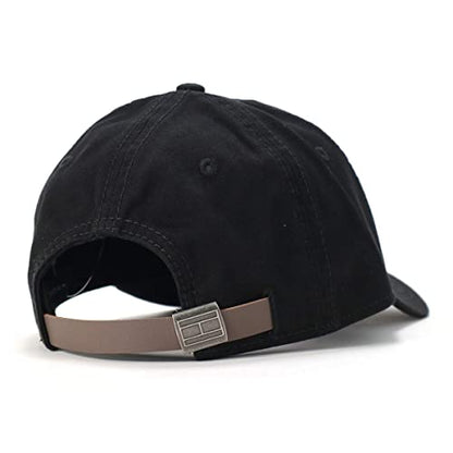 Tommy Hilfiger Men's Cotton Logo Adjustable Baseball Cap - color: Tommy Black