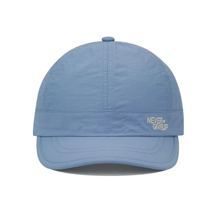 Clakllie Quick Dry Short Brim Cap for Men Lightweight 6 Panel Baseball Cap Golf Dad Hats Women's Running Trucker Hat - color: Cdus-bssq2505-baby Blue