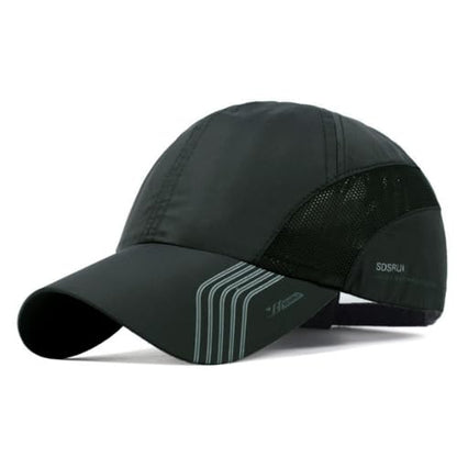 CLAPE Outdoor Sun Visor Hats Lightweight Waterproof Breathable Sports Hat UPF50+ Ultra Thin Cooling Baseball Hats - color: Dark Gray