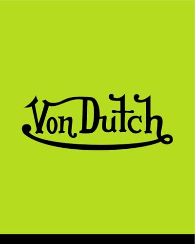 Von Dutch Unisex Cuffed Knit Skull Cap Beanie, Embroidered Logo - color: Orange